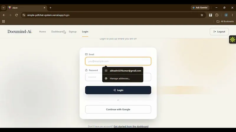 DocuMind AI (Beta) screenshot 1 (video preview)