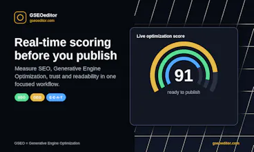 GSEO Editor | Full suite GEO+SEO editor gallery image