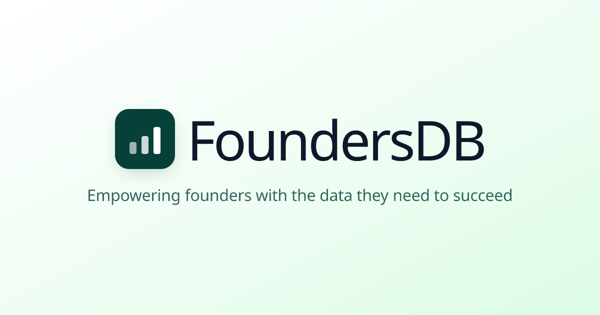 FoundersDB - Main product screenshot demonstrating key features and user interface