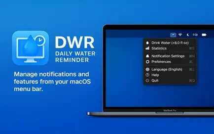 DWR - การเตือนความจำน้ำทุกวัน - การเตือนความชุ่มชื้นอย่างชาญฉลาดในแถบเมนู MacOS ของคุณ media 2