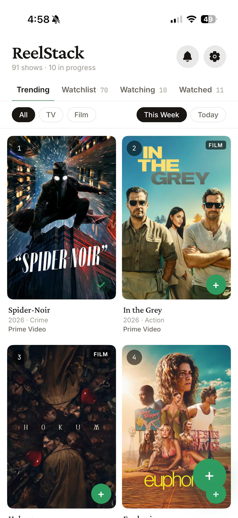 ReelStack screenshot 1