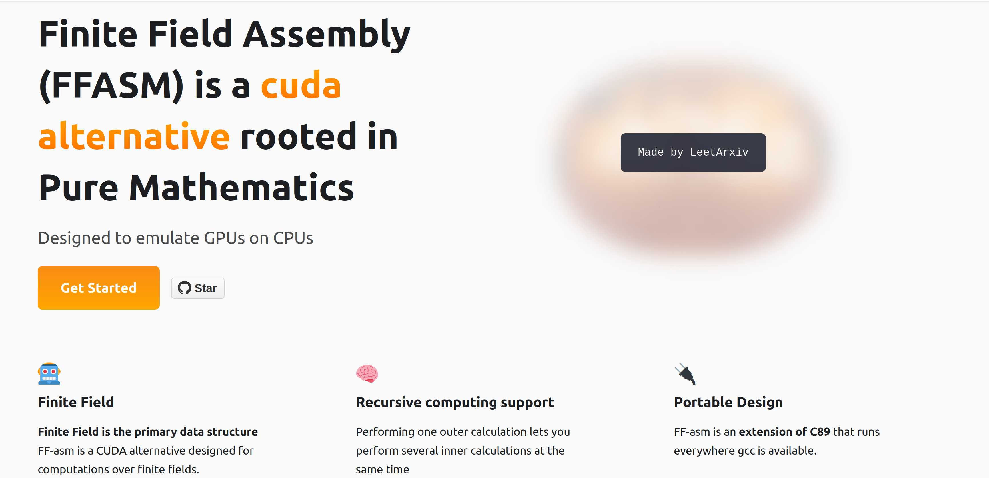 startuptile Finite Field Assembly:Emulate GPU on CPU-A new programming language rooted in Pure Mathematics