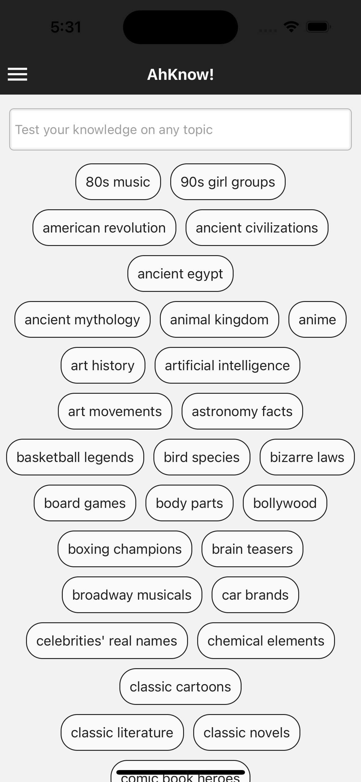 AhKnow! Trivia media 4