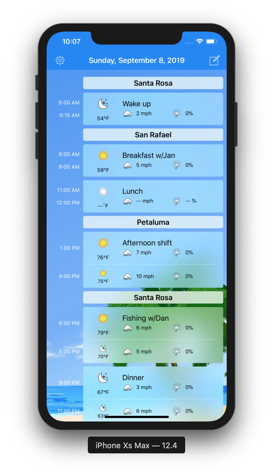 Weather Agenda gallery image