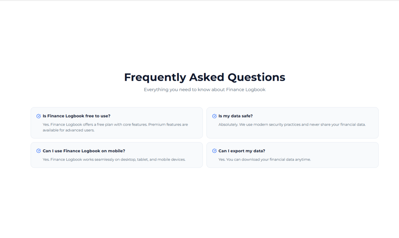 Finance Logbook gallery image