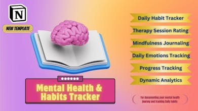 Mental Health & Habits Tracker in Notion gallery image