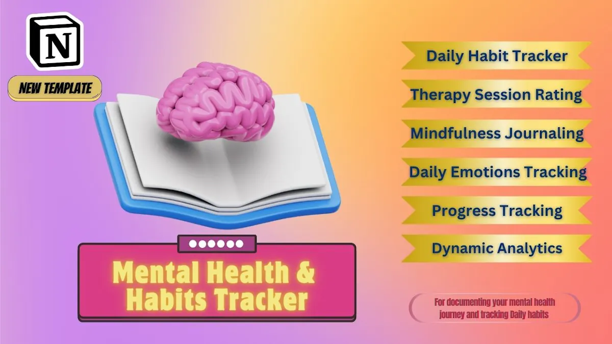 Mental Health & Habits Tracker in Notion