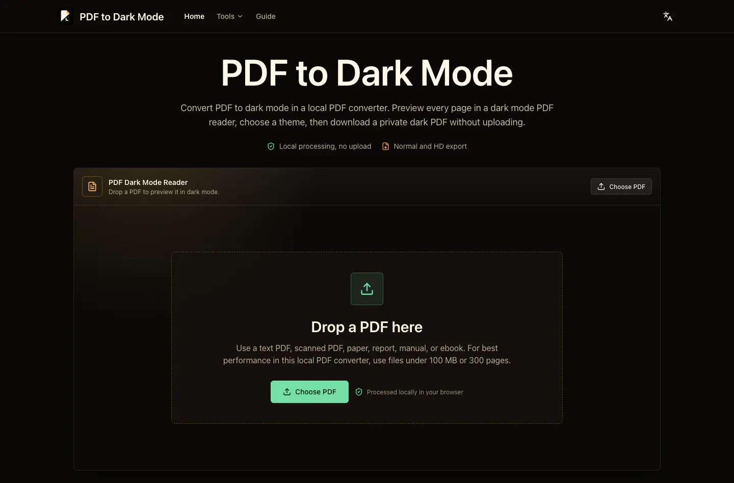 PDF to Dark Mode gallery image