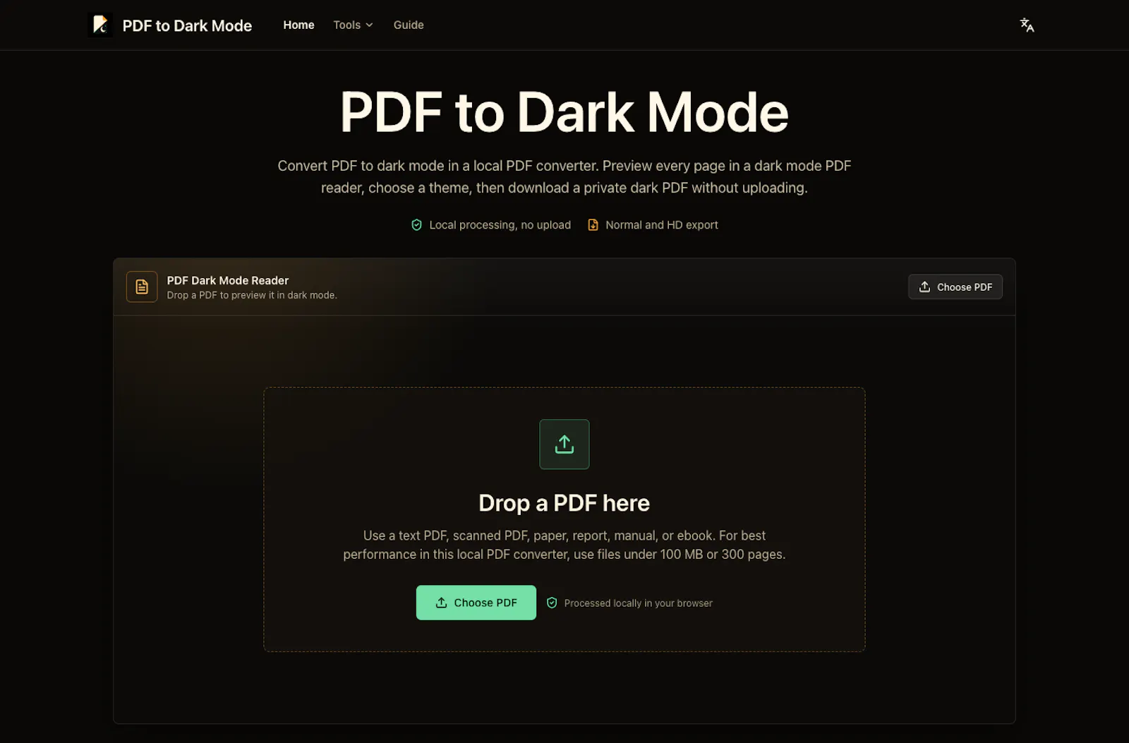 PDF to Dark Mode screenshot 2