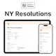 New Year's Resolution planner