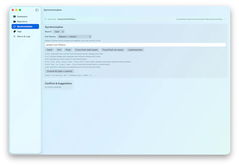 GitSync for macOS screenshot 4