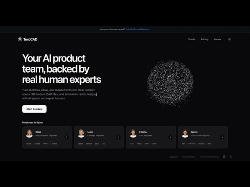 TexoCAD screenshot 1 (video preview)