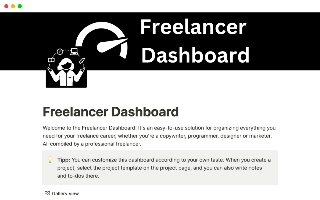 Freelancer Gösterge Tablosu media 1