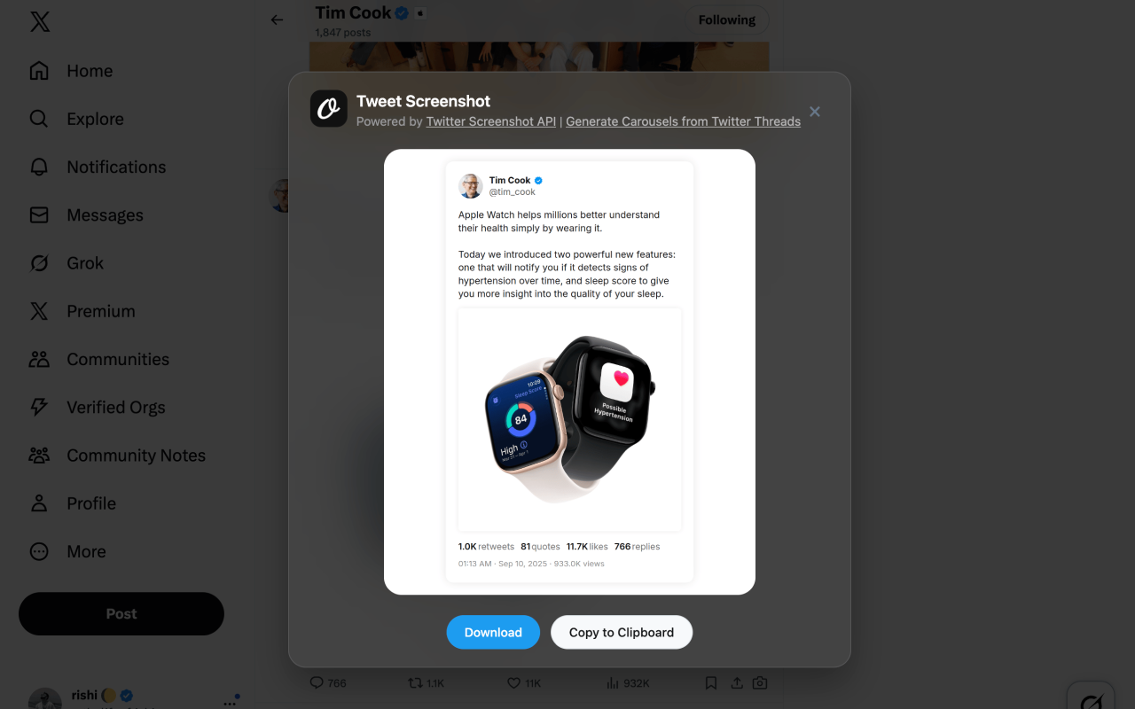 Média Extension chromée pour les captures d'écran Twitter - Captures d'écran de tweet en un clic!Gratuit, aucune inscription nécessaire 2