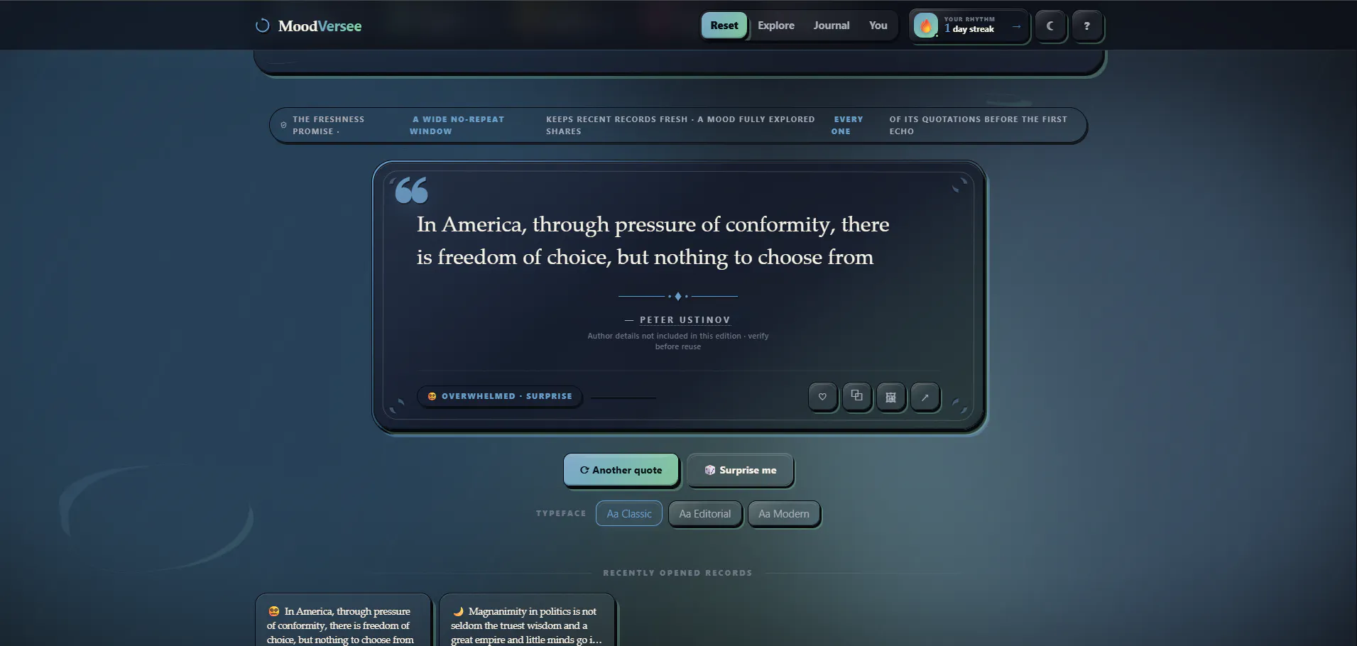 MoodVersee screenshot