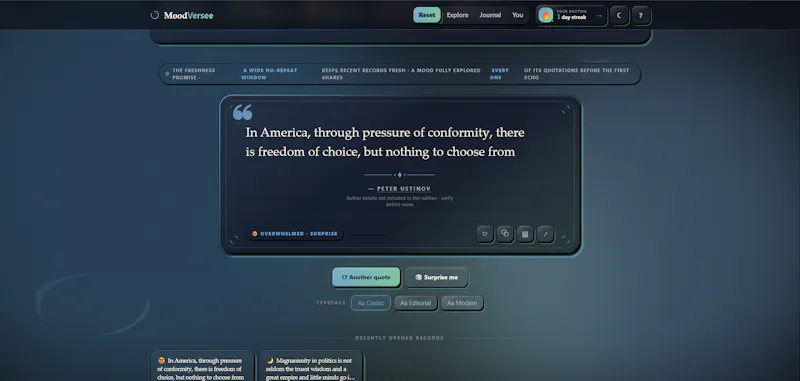 MoodVersee screenshot 1