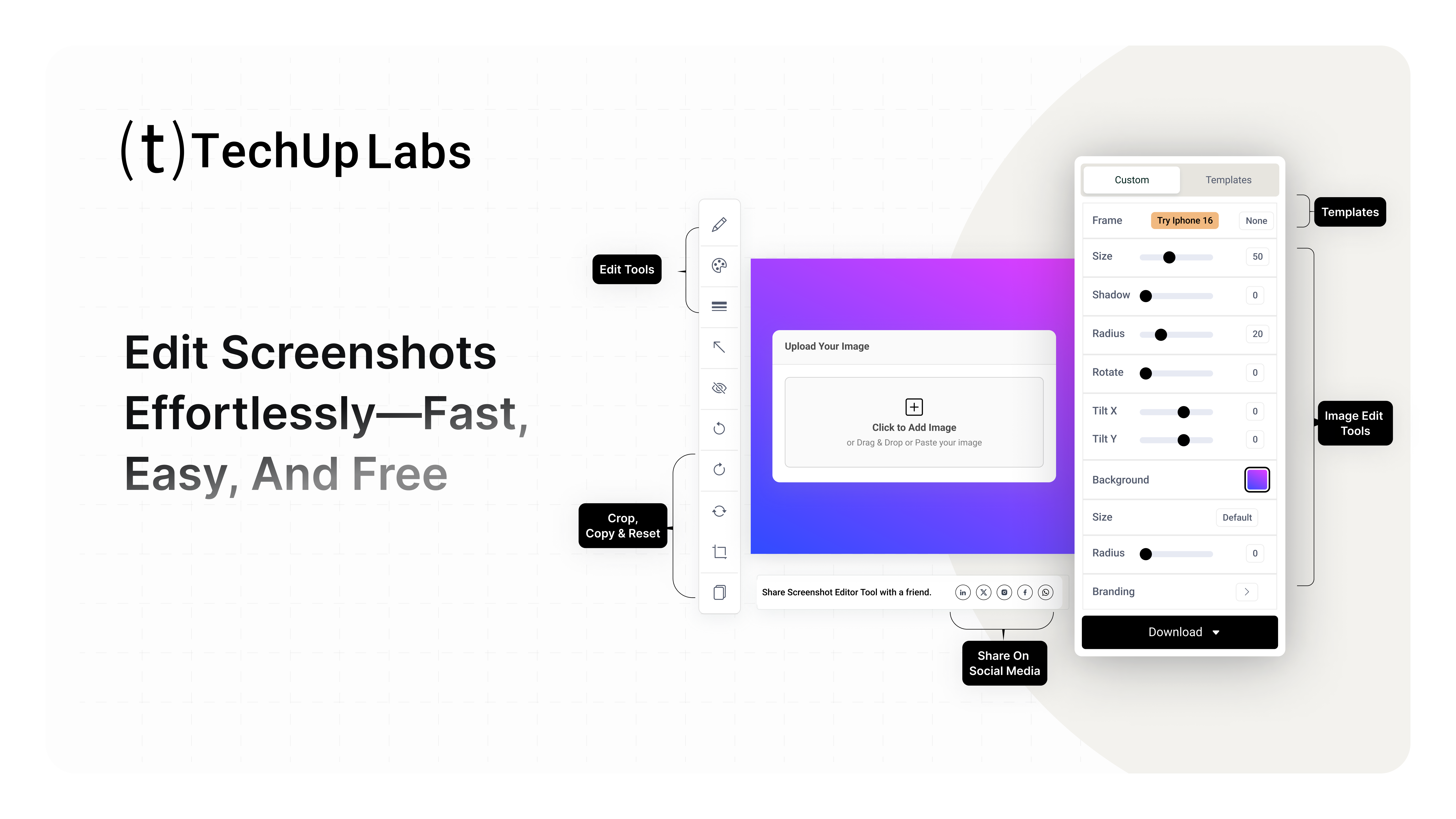 TechUp Labs - Screenshot Editor Tool gallery image