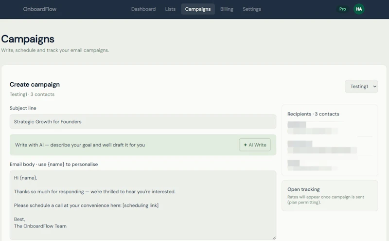 OnboardFlow screenshot 2