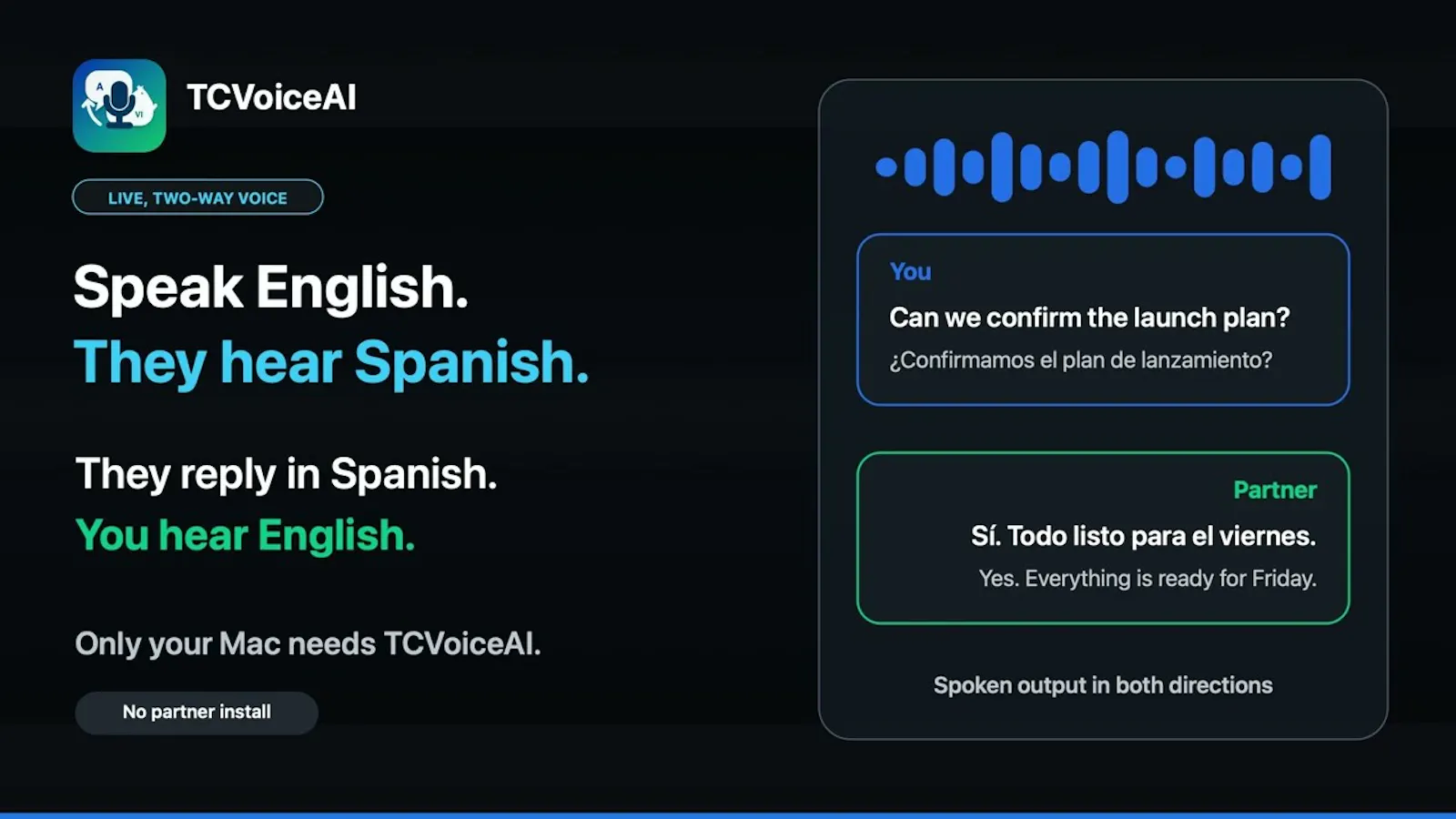 TCVoiceAI screenshot 1 (video preview)