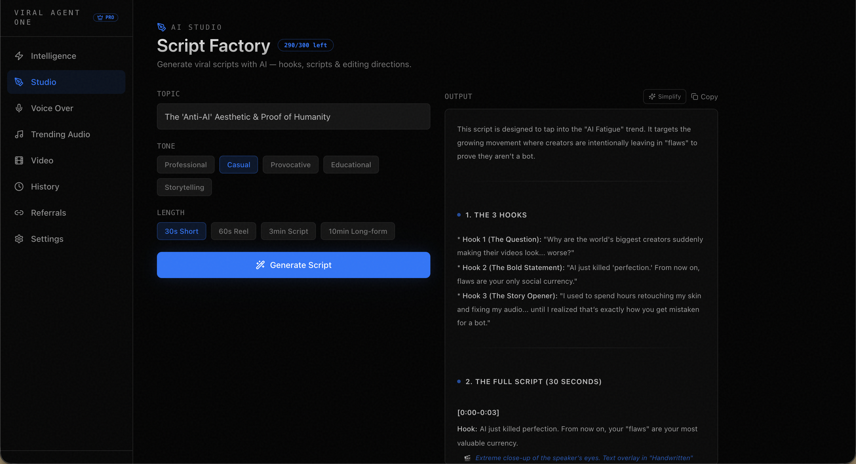 Viral Agent One - Screenshot 3 showing product features and functionality