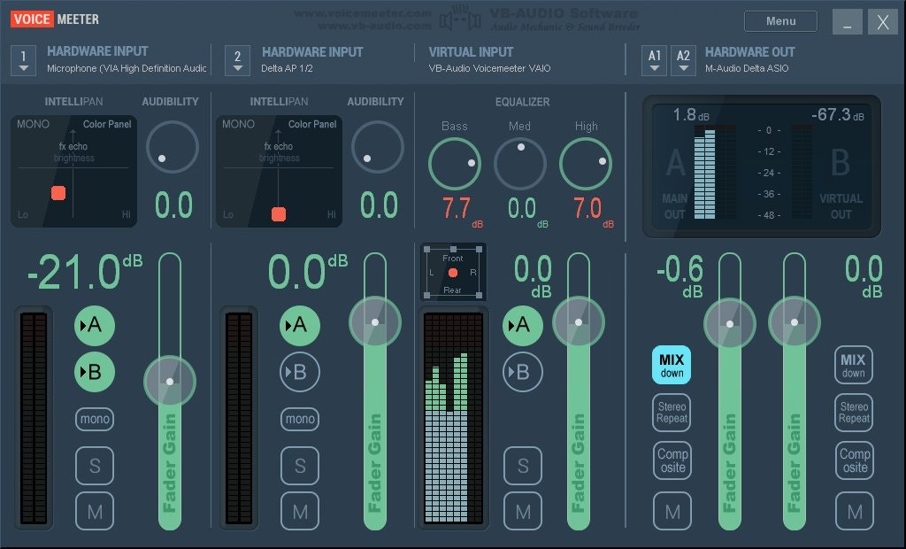 Media Voicemeeter - Konsol Pencampuran Maya oleh VB Audio 1