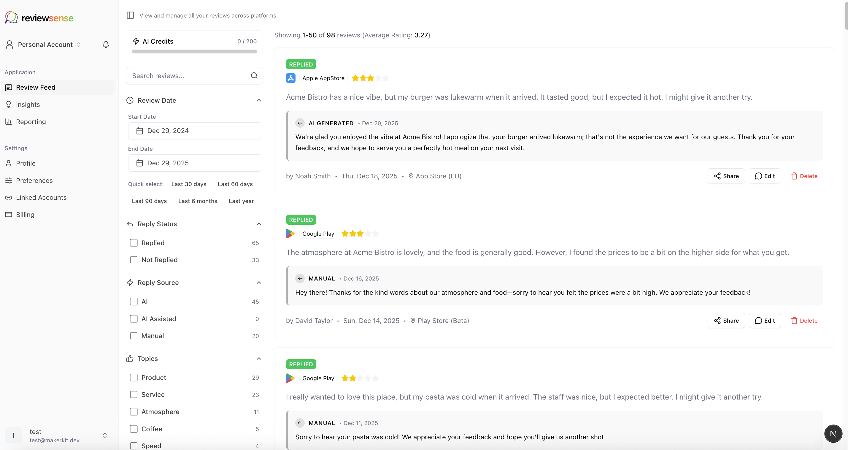 ReviewSense AI gallery image