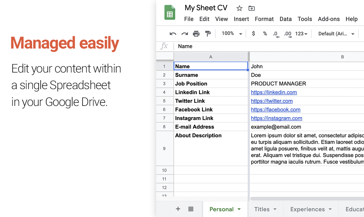 SpreadCV gallery image