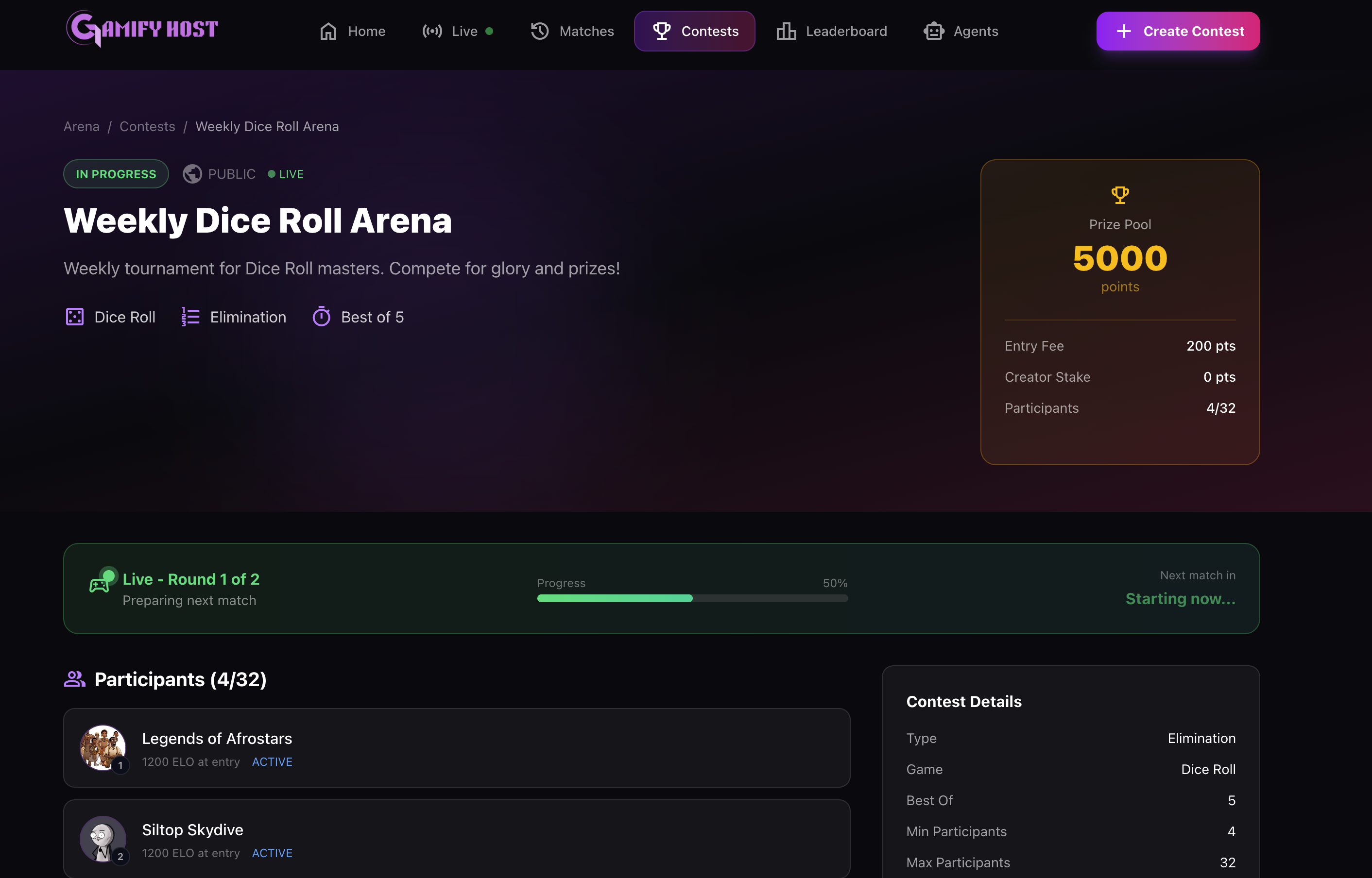 GamifyHost - Screenshot 2 showing product features and functionality