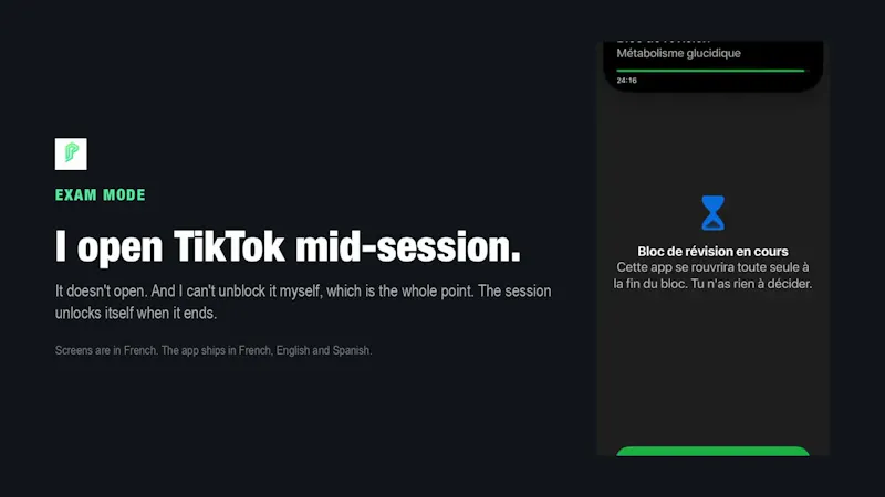 Productif.io Exam Mode screenshot 1 (video preview)
