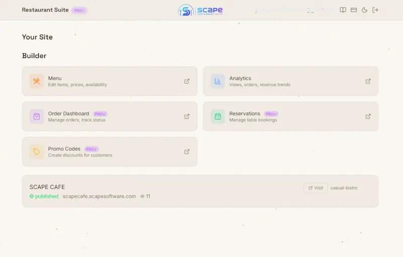 Scape Restaurant Suite screenshot 6