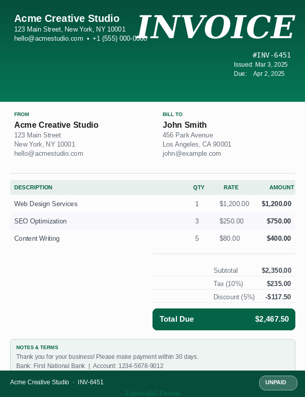 InvoicePro Invoice Generator - Screenshot 4 showing product features and functionality
