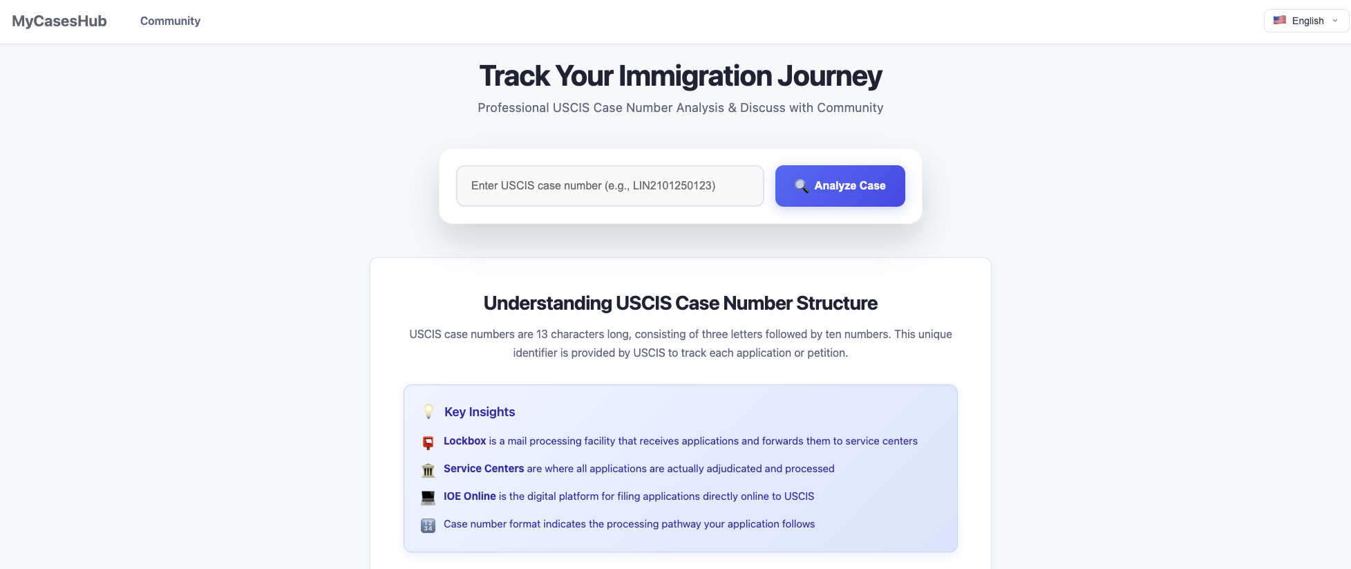 I miei casi hub - Tieni traccia del tuo stato del caso USCIS con approfondimenti in tempo reale media 1