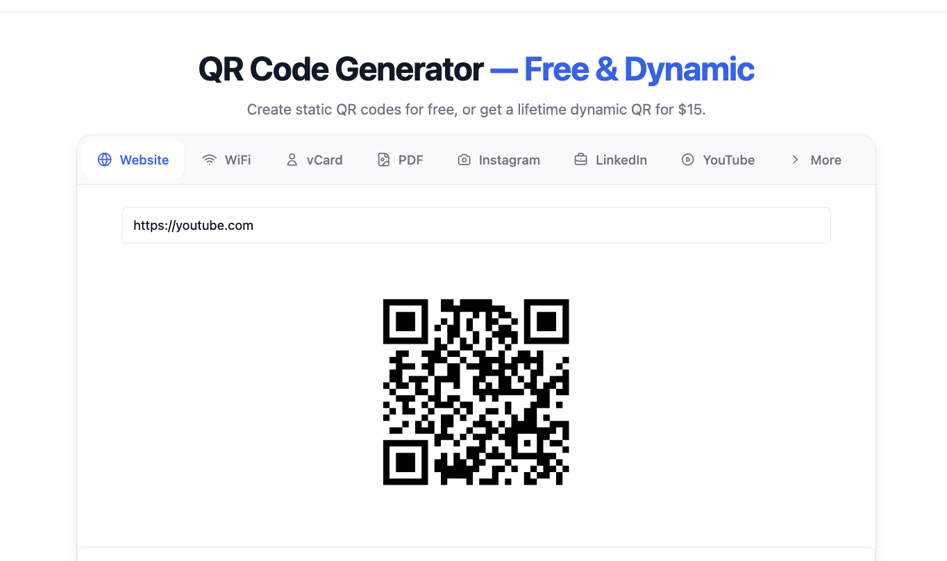 OwnQR - Free QR Code Generator gallery image