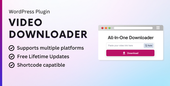 Video Downloader -plug -in voor WordPress media 1