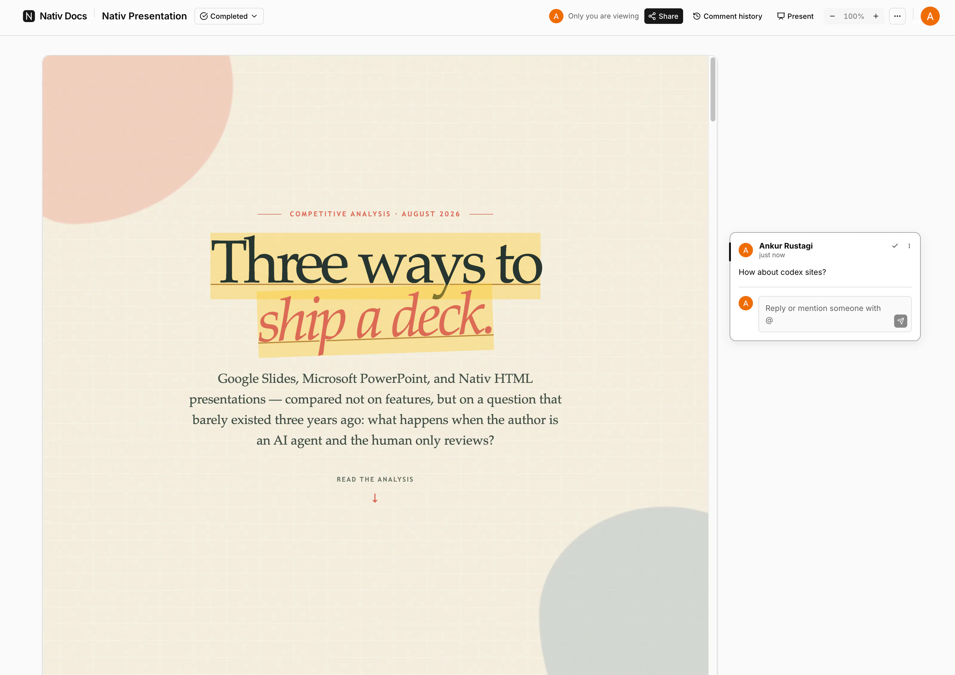 Nativ Docs gallery image