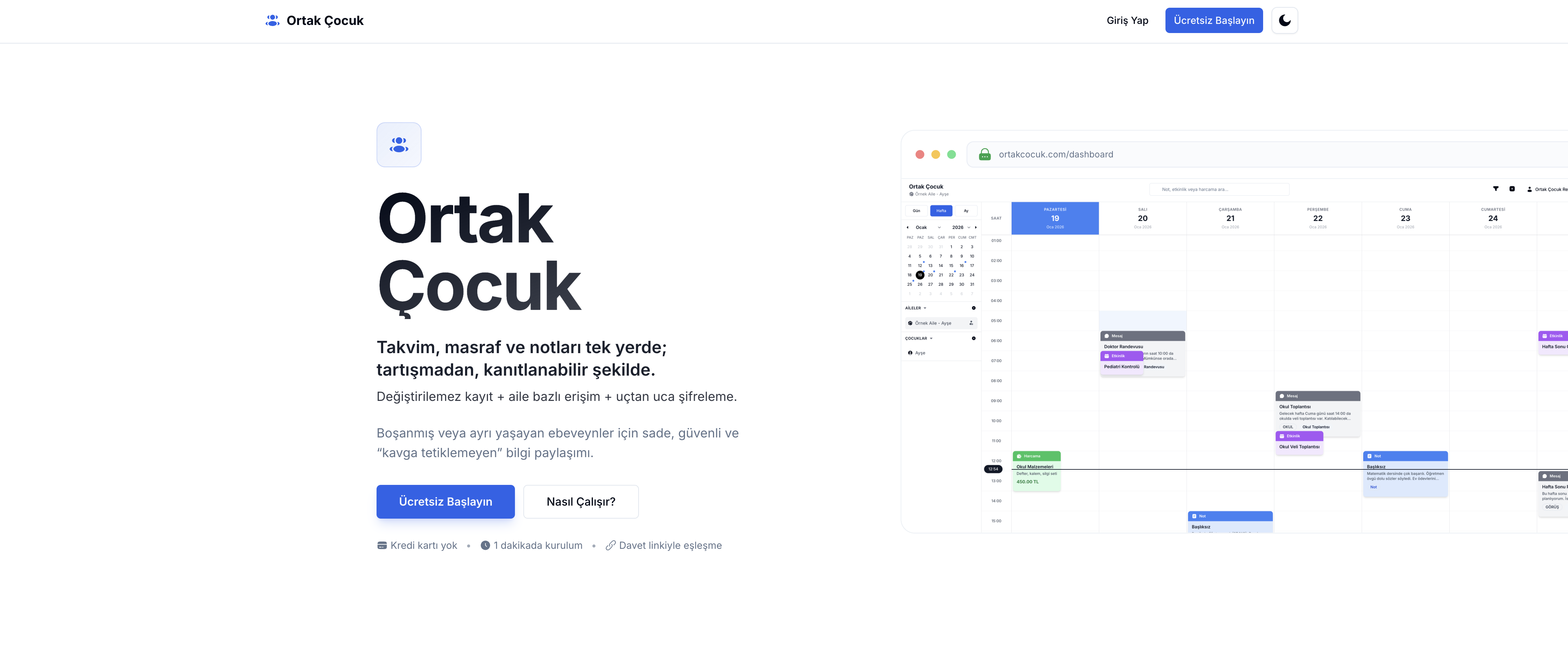 Ortak Çocuk – Daha Az Tartışma - Main product screenshot demonstrating key features and user interface