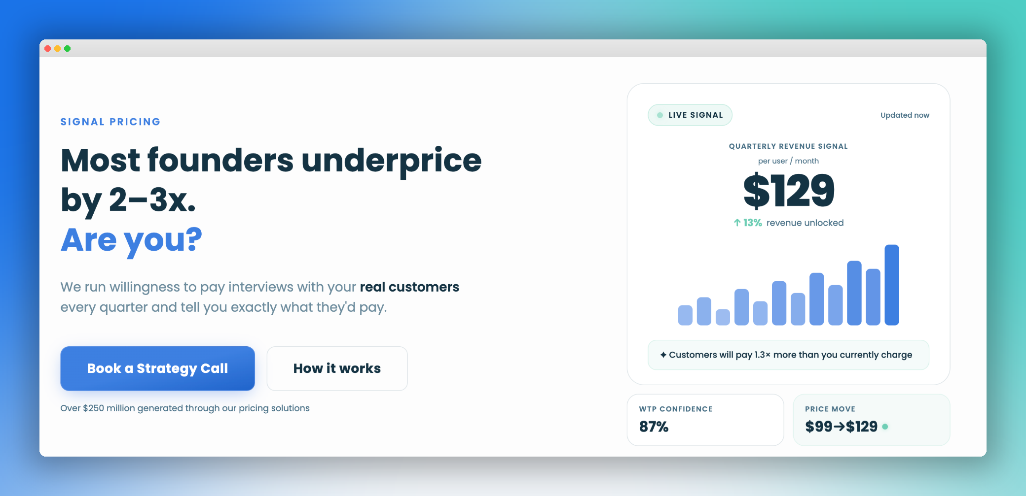 Signal Pricing - Quarterly Pricing Data gallery image