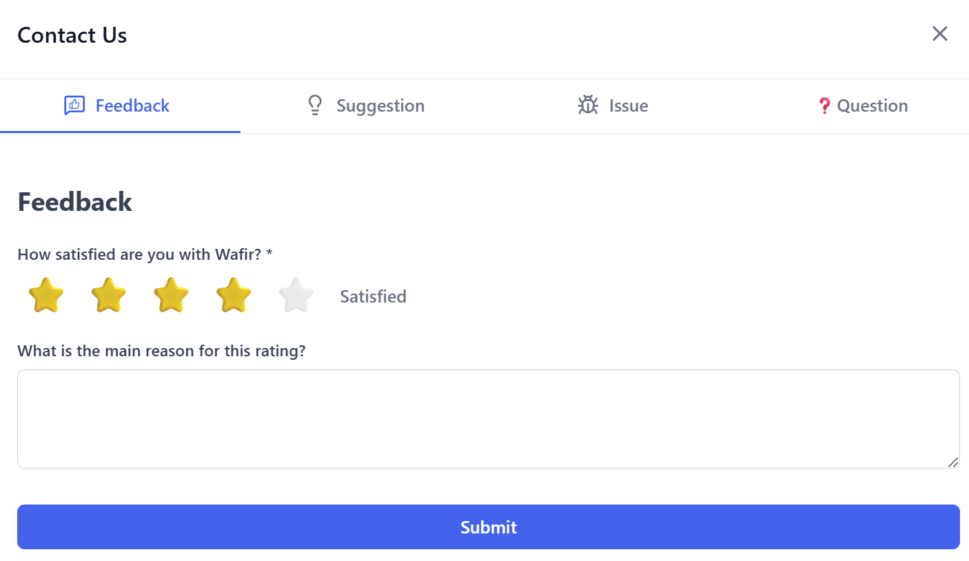 Wafir - Main product screenshot demonstrating key features and user interface