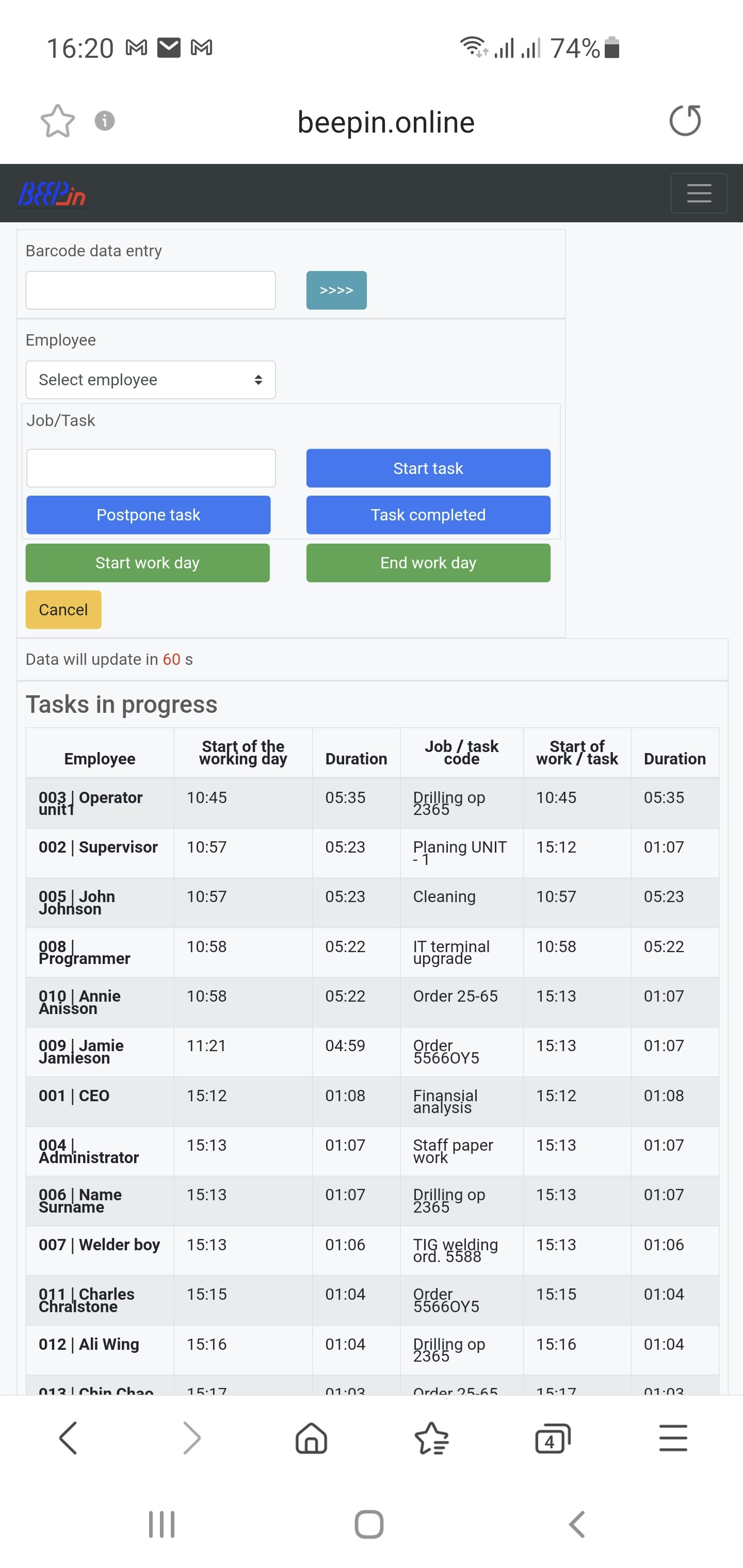 beepin.online - 온라인 직원 출석 및 워크 플로 모니터링 도구 미디어 3
