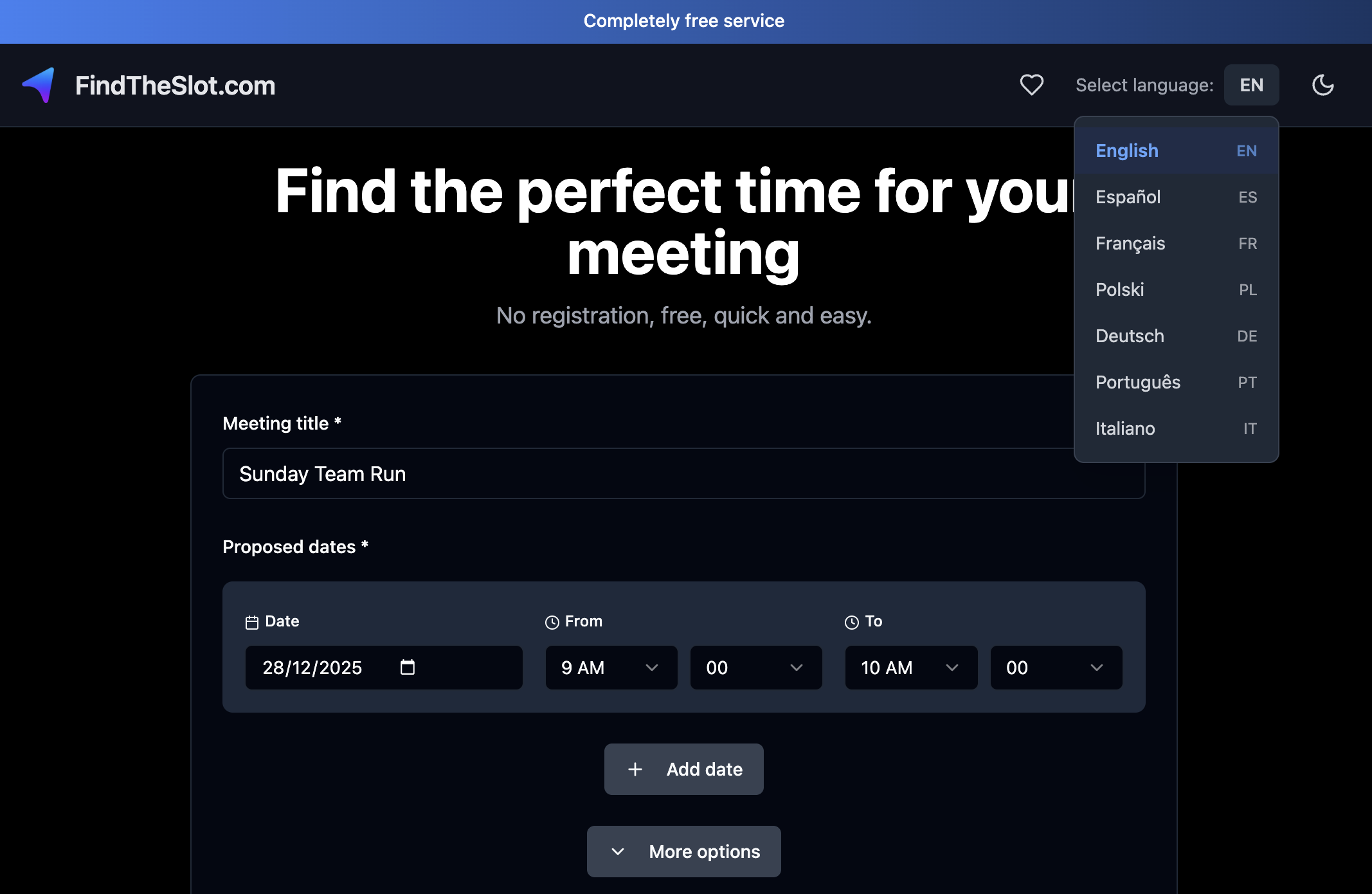 FindTheSlot.com - Main product screenshot demonstrating key features and user interface