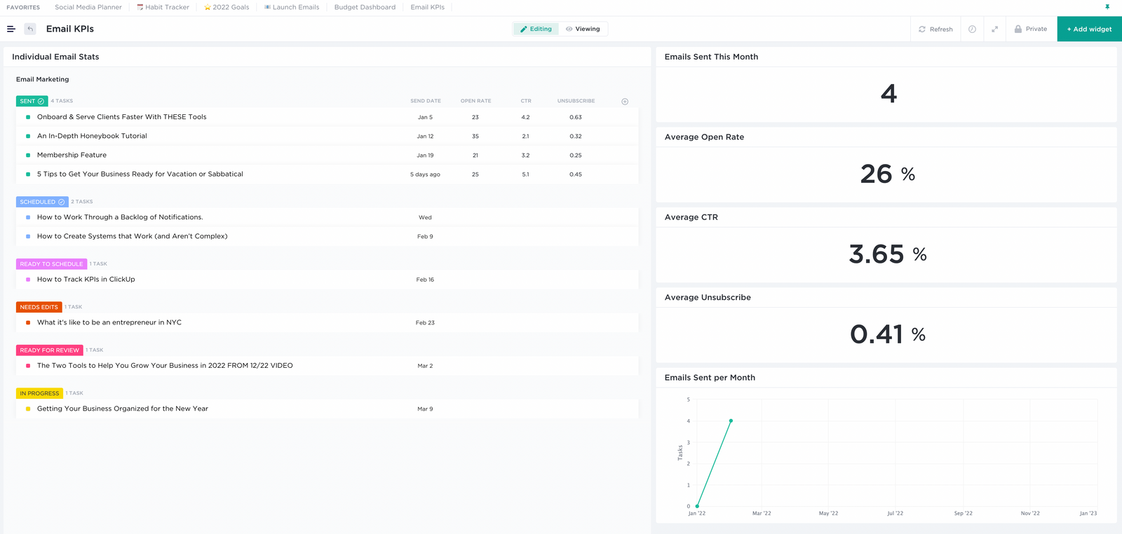 Tıklama Şablonu KPI & OKR Tracker medya 1