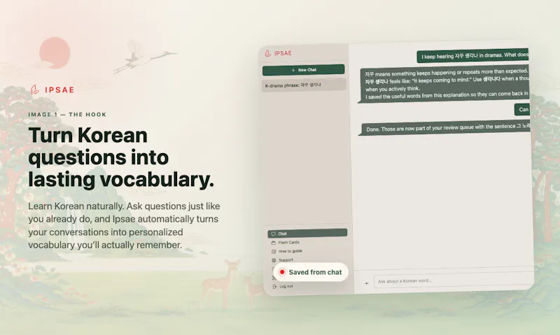 Ipsae: AI Korean Vocabulary screenshot 2