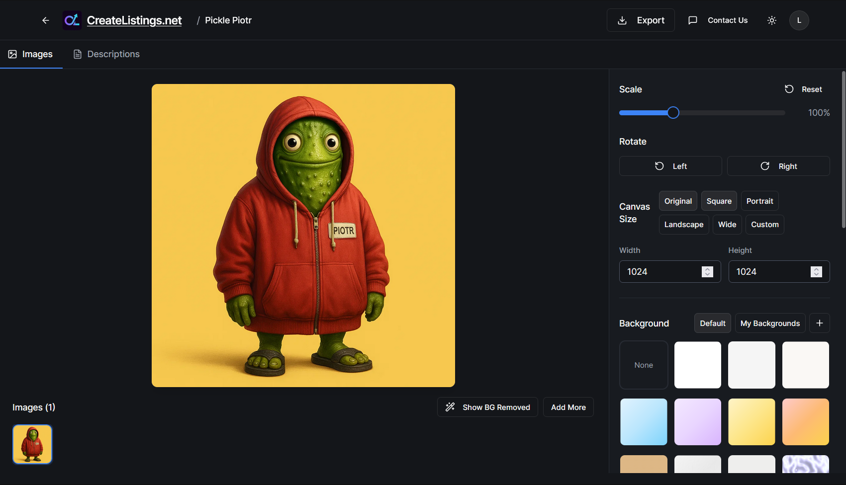 CreateListings.net - Screenshot 2 showing product features and functionality