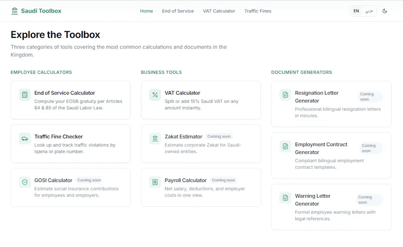 Saudi Toolbox screenshot 3