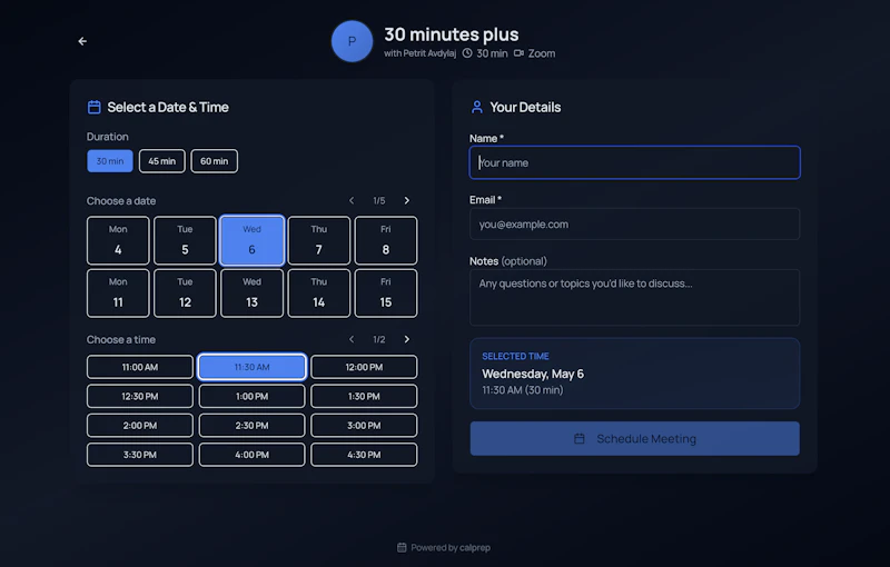 calprep screenshot 3
