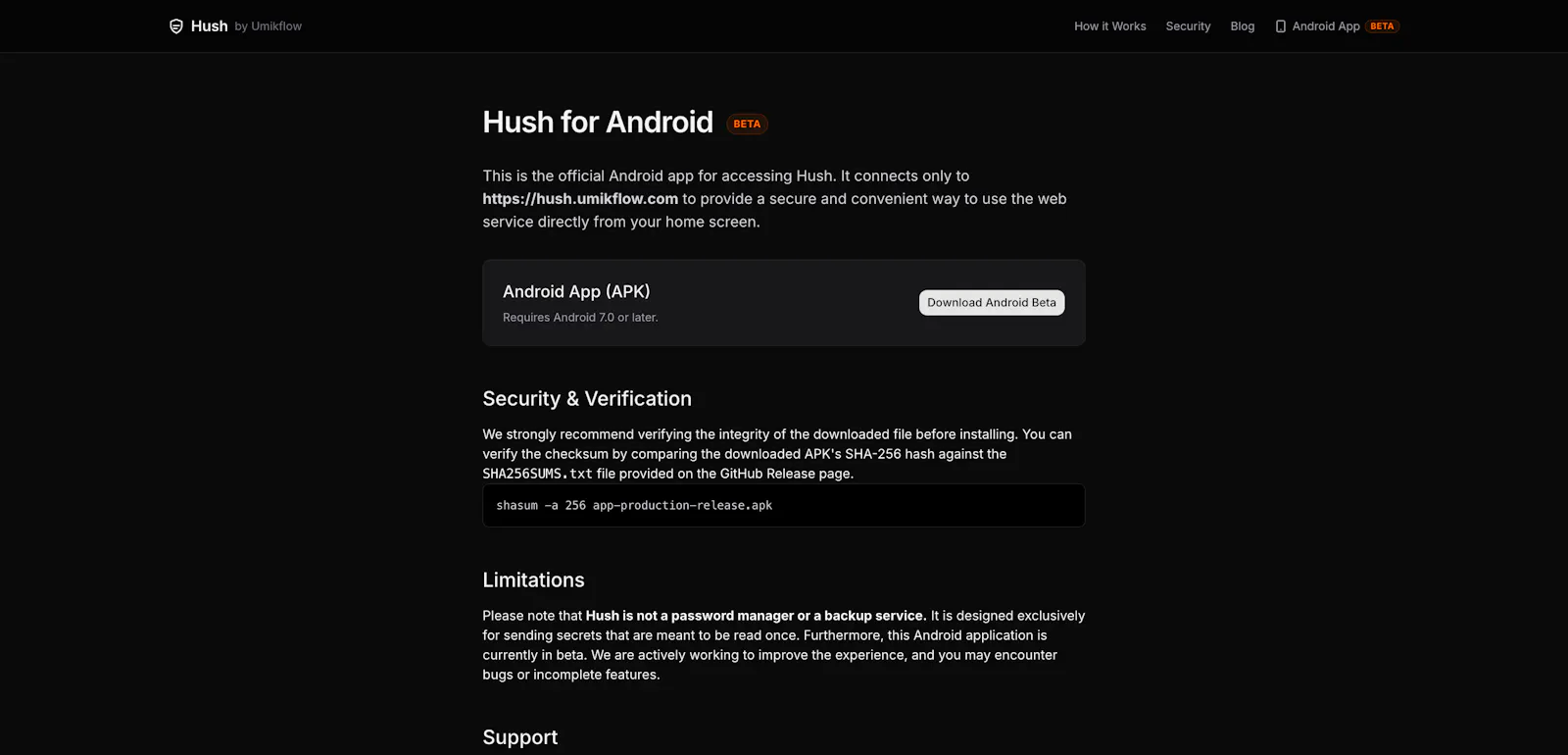 Hush screenshot 2