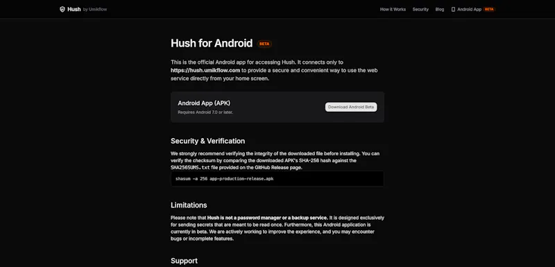 Hush screenshot 2