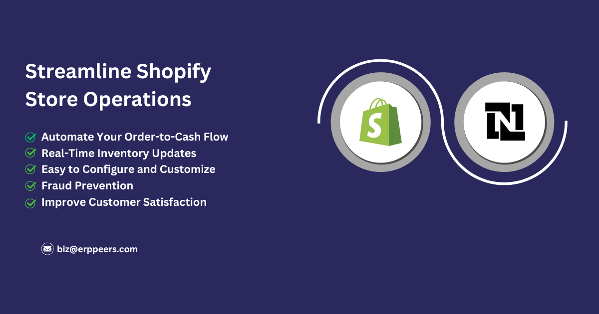 ERP Peers는 Netsuite Integrator를 Shopify입니다 - Shopify NetSuite 커넥터 앱 미디어 2