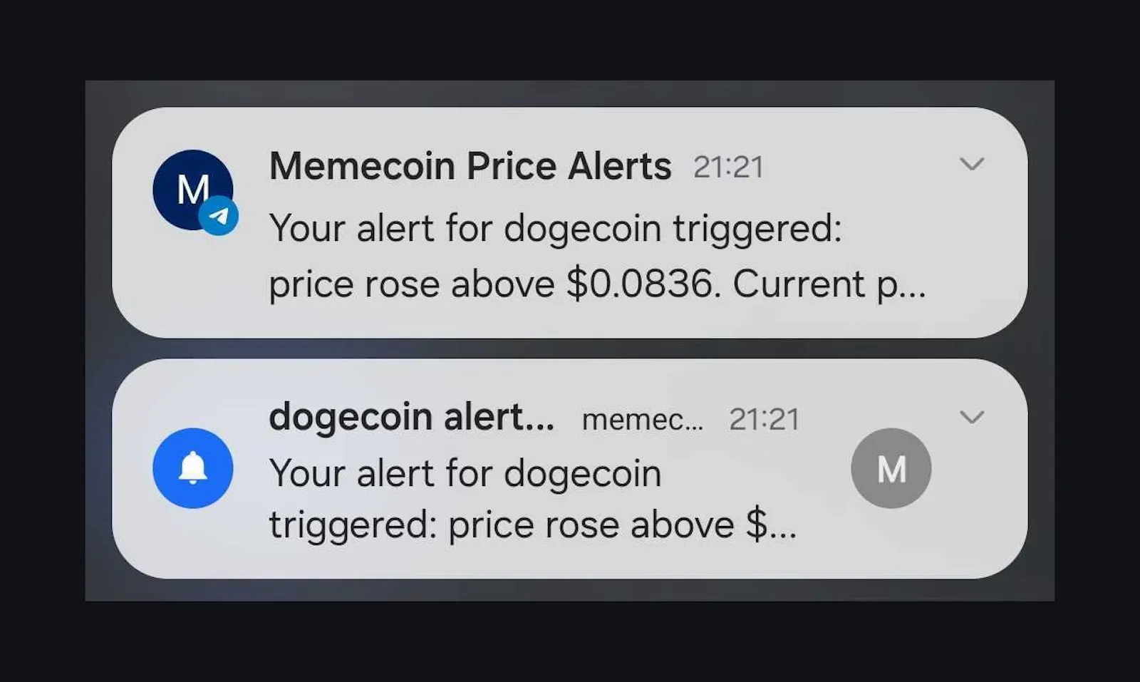 Memecoin Price Alerts screenshot 1