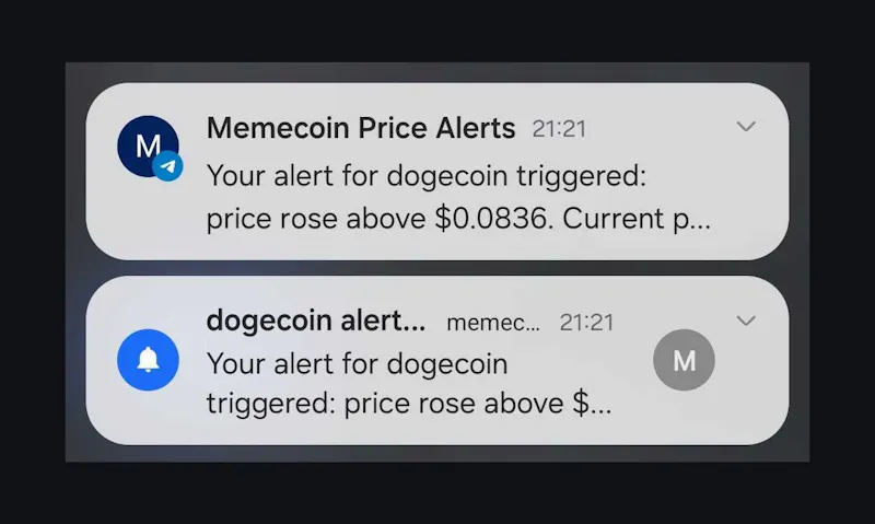 Memecoin Price Alerts screenshot 1